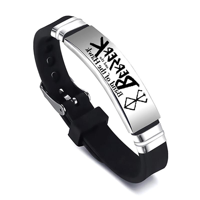 Браслет из нержавеющей стали с символом берсерка в стиле аниме, регулируемый браслет с мечом, ювелирные изделия