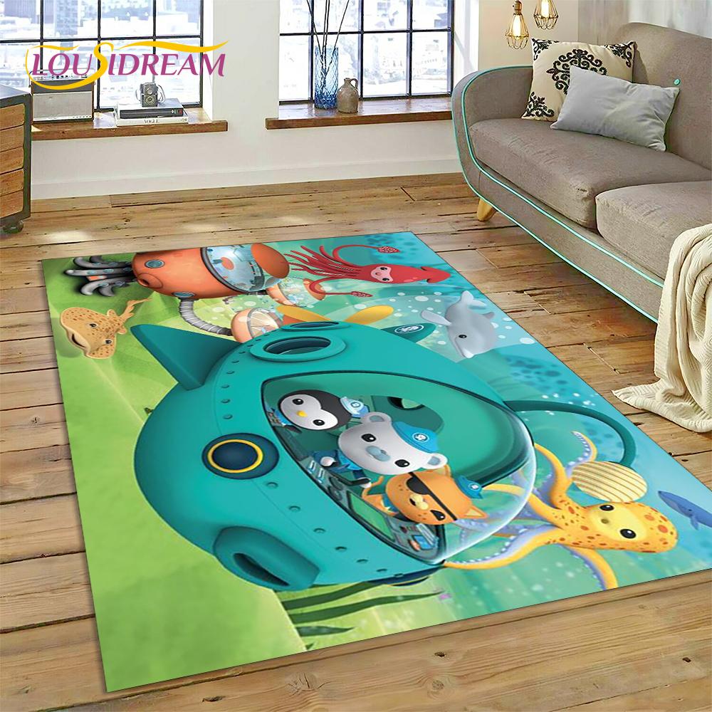 3D Мультяшный Коврик The Octonauts Barnacles, Ковер для Гостиной Спальни Дивана, Декоративный Придверный Коврик, Детский Нескользящий Коврик для Пола