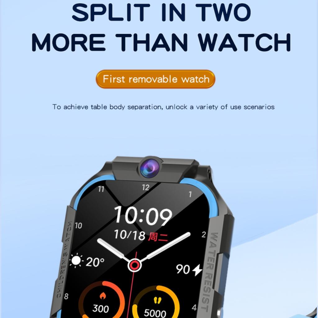 Rainbuvvy GS35 Четырехъядерный процессор 1,83 дюйма Экран 1 ГБ + 8 ГБ LTE 4G 2 МП Двойная задняя камера ОС Android Смарт-часы Антенна Сенсорная панель WIFI Смарт-часы