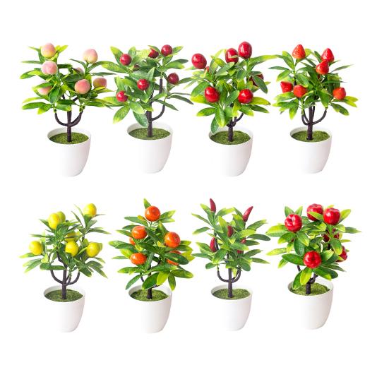 Искусственное фруктовое дерево, реалистичное, многоцелевое, пластиковое, очаровательное, имитация горшков для свадьбы