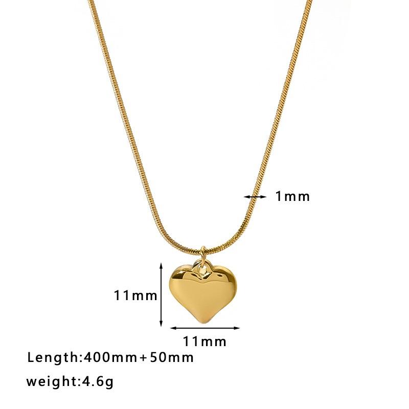 9 Styles Rhinestone Necklace Round V Drop Heart Pendant Necklace 18K Gold Plated Stainless Steel Necklace Women