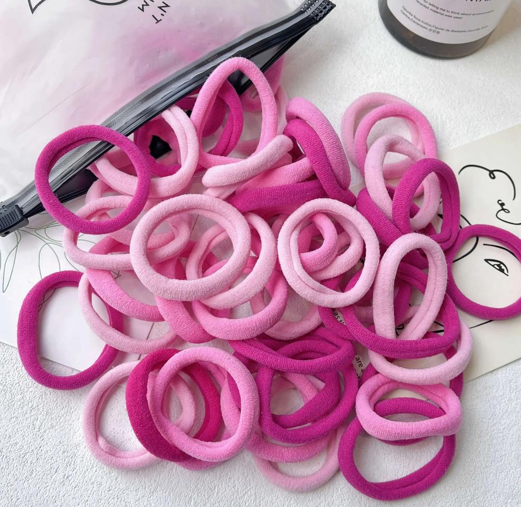 30/50/100PCS/Lot Girl Mix Colors Hair Bands Basic Hair Ties Elastic Headband Hair Scrunchies Women Accessories Ponytail Holder