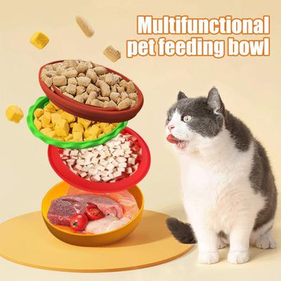 Миска для домашних животных в форме гамбургера, набор из 5 мисок для кормления домашних животных, набор столовых приборов ручной работы для кошек и собак