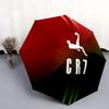 1 шт. Автоматический складной зонт - с рисунком Криштиану Роналду CR7, Портативный и складная конструкция с 8 спицами, Рождественские и Дни рождения Подарки