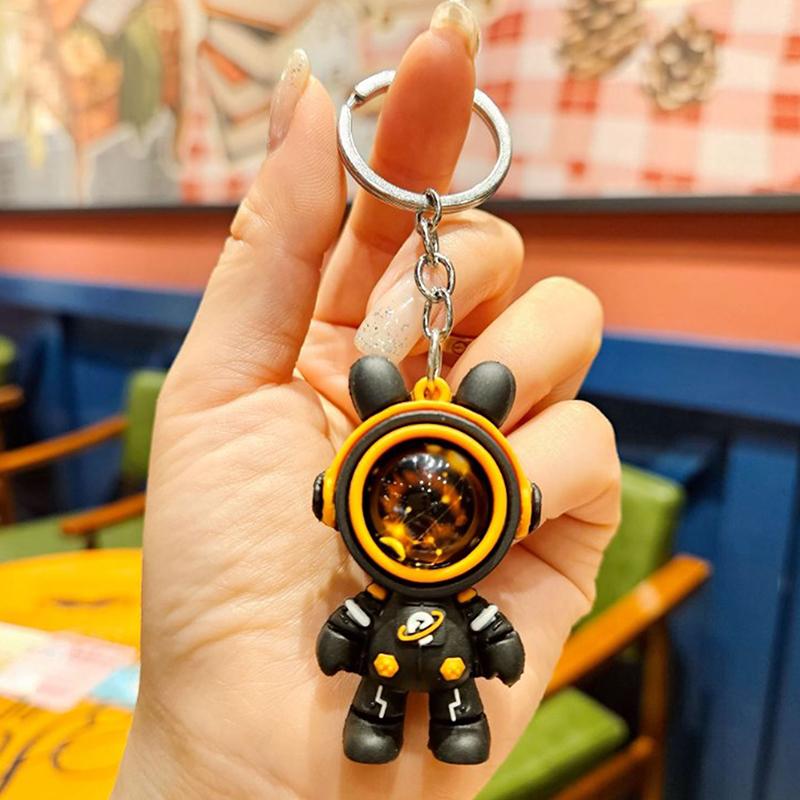 Cartoon Rabbit Keychain Cute Astronaut Rabbit Doll Keyring Bag Pendant Couple Car Keyholder Creative Bag Charm Accessories