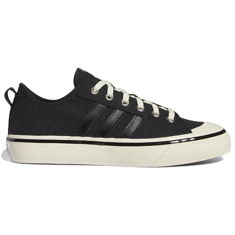 Adidas Nizza RF 74 Черно-белые кроссовки унисекс Core-Black Cloud-White Gum-Three GX8485