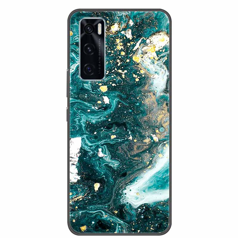 Для Vivo V20 SE Чехол Мраморный Силиконовый Мягкий Бампер из ТПУ Чехол-накладка Для Vivo V20 SE Задняя крышка Чехлы для VivoV20 SE V20SE V 20 SE