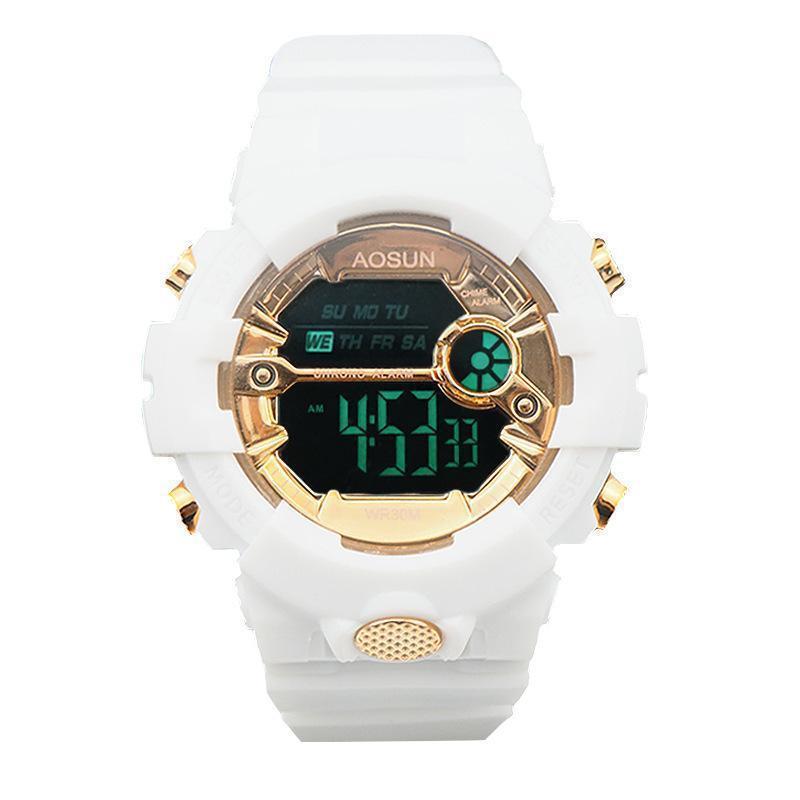 2019 Мужские Модные Водонепроницаемые Спортивные Электронные Часы в Стиле Харадзюку Цвета Матча