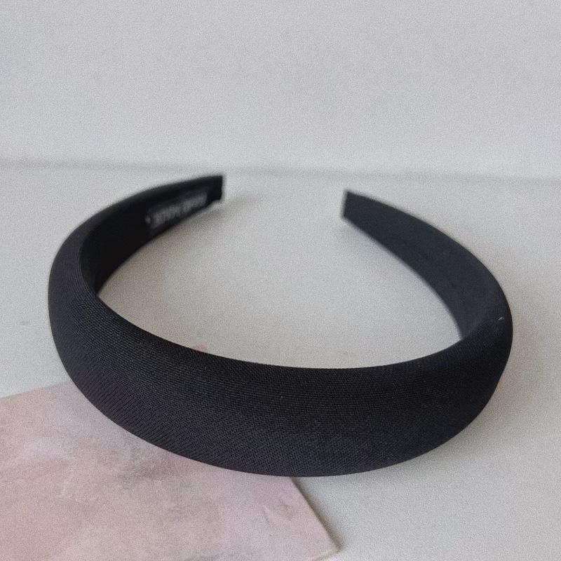 Spring Summer Sweet Solid Color Cloth Headband with Sponge Padding for Women Girls Daily Outdoor Hair Accssories
