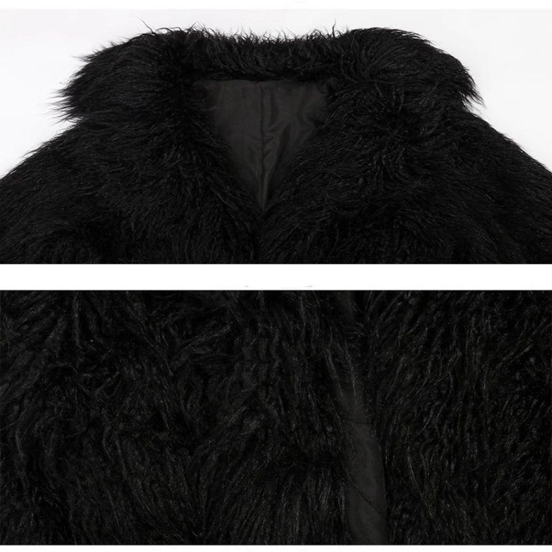 Women's Long Casual Loose And Warm Fur Coat In Large Size
