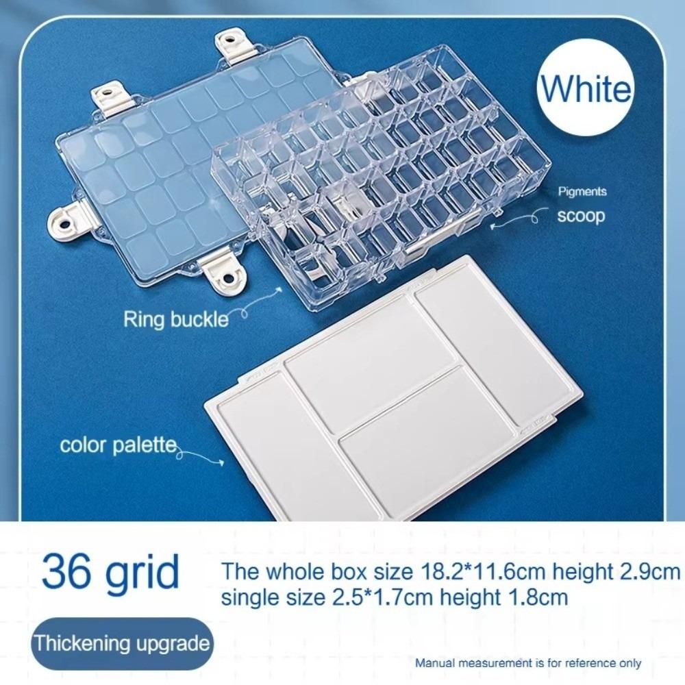 12/24/36 Wells Watercolor Painting Pallet Half Pans Watercolor Palette Box Oil Paint