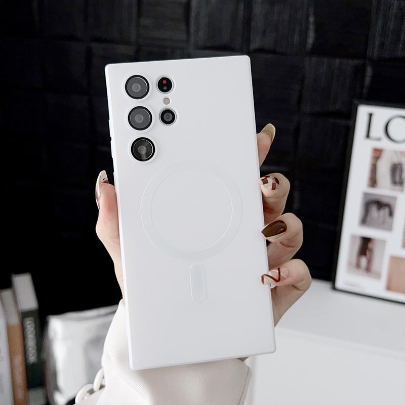 Luxury Magnetic Wireless Charge For Magsafe Case for Samsung Galaxy S24 S23 S22 S21 Plus Ultra FE Shockproof Soft Bumper Cover