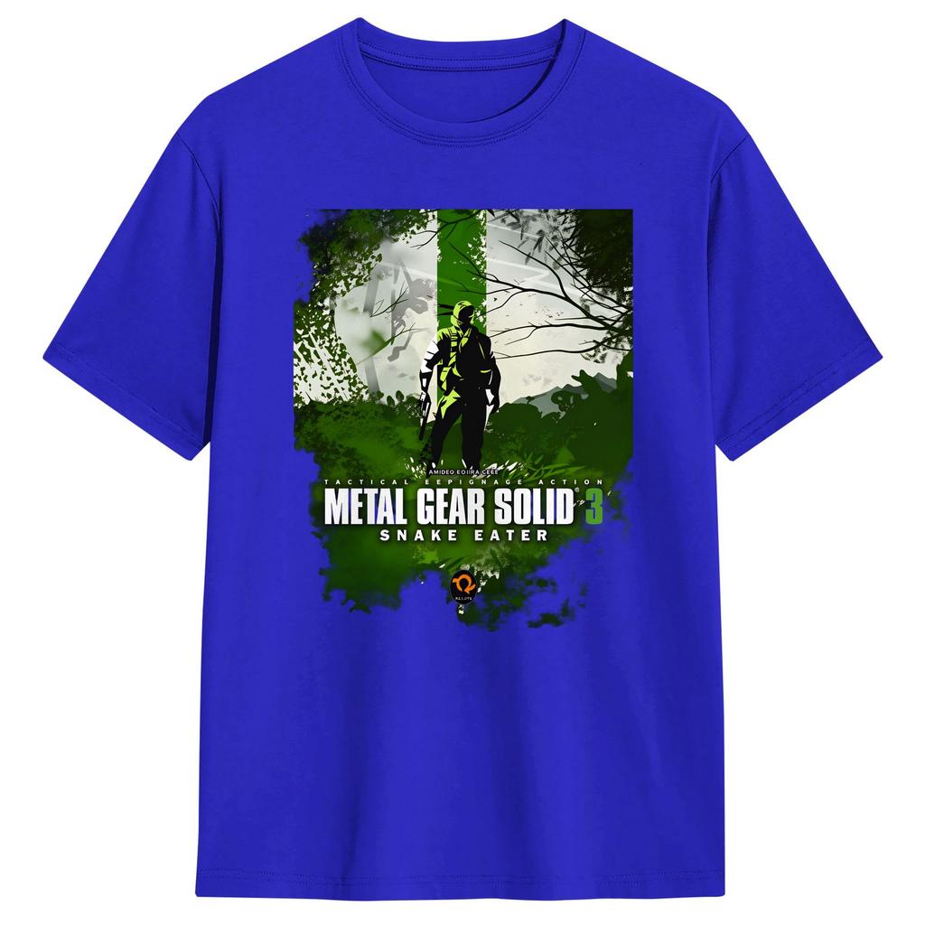 Мужские футболки Metal Gear Solid 3 Snake Eater 100% Хлопок Одежда Забавные Футболки с Коротким Рукавом с Круглым Вырезом Печатные