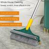 Bathroom Floor Scrub Brush 2 In 1 Cleaning Brush Long Handle Removable Wiper Magic Broom Brush Squeegee Tile Kitchen Cleaning Tools