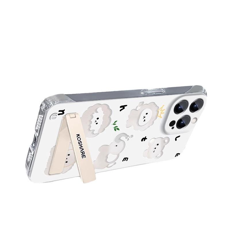 Hollow Elephant Bracket Applicable To Apple 15PROMAX Mobile Case 14 Transparent Borderless 13 Cute Anti-fall Advanced