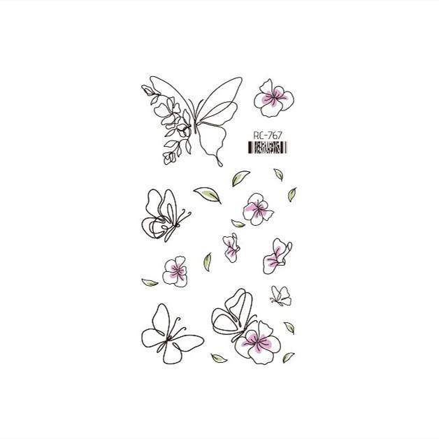 Dark Butterfly Sexy Waterproof Temporary Tattoo Sticker India Women Back Waist Flash Tatoo Girl Body Art Fake Tattoos Realistic