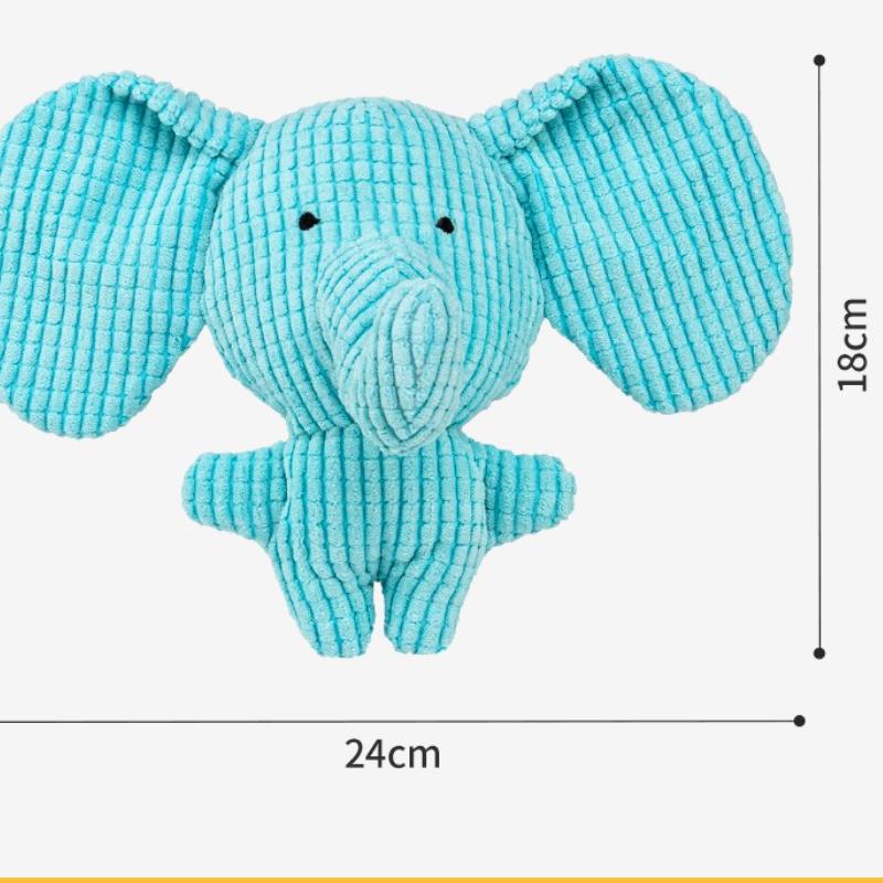 Dog Plush Toy Bite Resistant Elephant Squeak Teeth Cleaning Puppy Toy Interactive Dog Chew Spesky Toy Accessories