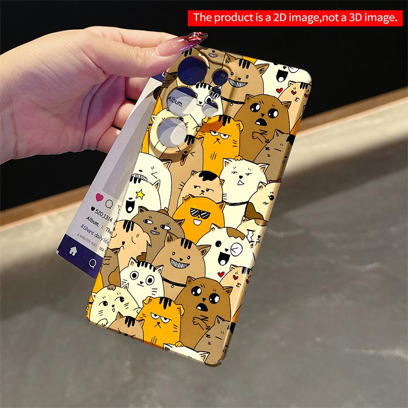 2DFlat Samsung phone case Cute Cat Face Pattern Phone Case Applicable to Galaxy S23 S24 S25ULTRA S26 A12 A14 A15 A16 A54 A55
