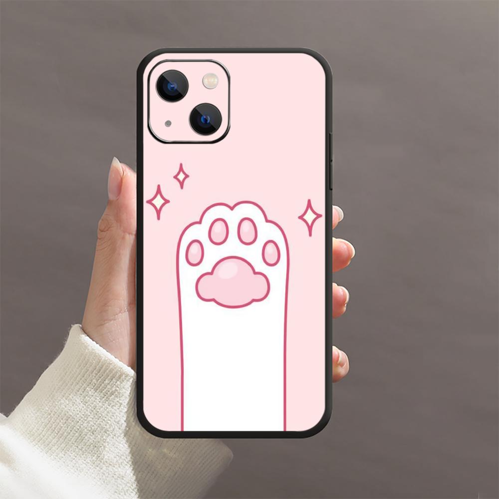 Милый чехол для телефона с кошачьей лапой для iPhone Samsung Galaxy Redmi Xiaomi Oppo OnePlus Note SA 7 8 9 10 11 12 13 14 20 21 22 23 53 54 Pro Max Plus Ultra