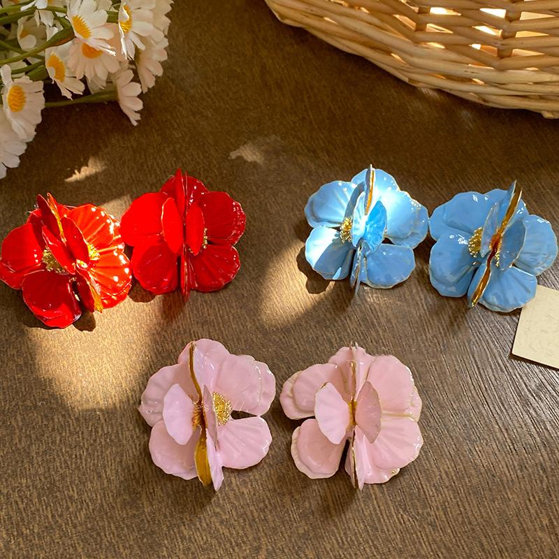 Серьги Капающий Цветок Супер Фея Темперамент Модные Серьги с Дизайном Личности Продвинутое Чувство Сладкие Универсальные Серьги Женские