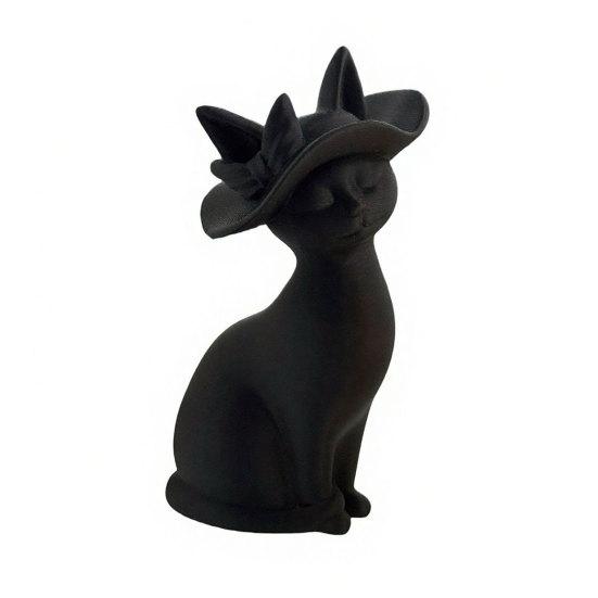 3D-печатная фигурка кошки Минималистичная Современная Элегантная Скульптура кошки Маленькая Коллекционная Статуэтка животного