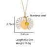 Handmade Glaze Oil Chrysanthemum Pendant Layered Chain Daisy Necklace  Jewelry Accessories