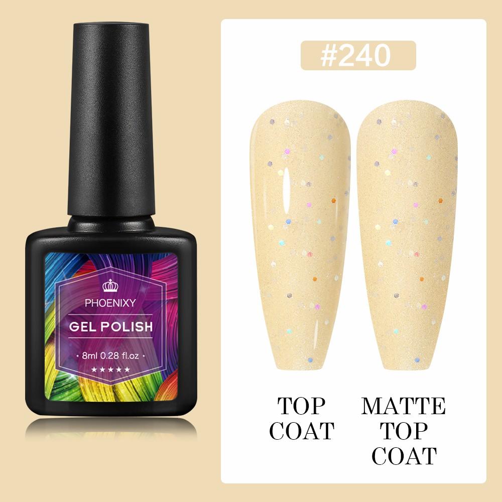 PHOENIXY 8 мл гель-лак для ногтей, полуперманентный гель, блестящий гель, отмачиваемый блестящий стартовый набор, маникюрный набор для маникюрного салона