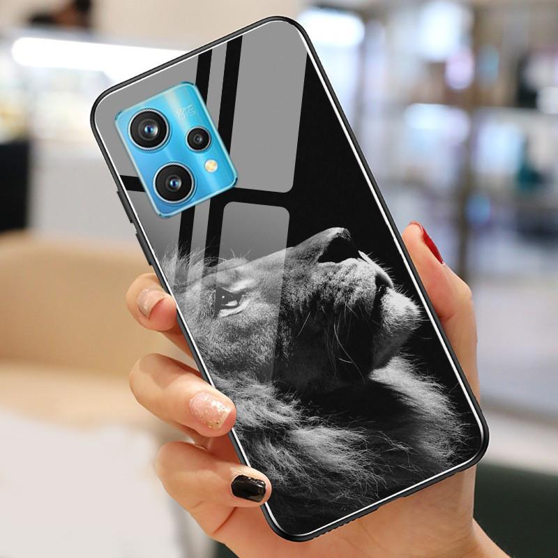 Чехол Realme9 4G для Realme 9 Pro Plus Чехол Закаленное Стекло Роскошные Чехлы для OPPO Realme 9 Pro БАМПЕР Пейзаж Realme9Pro+ Оболочка