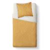 Parure de couette 140 x 200 "Happy Stella" Réversible 100% Coton / 57 Fils/cm² - Jaune