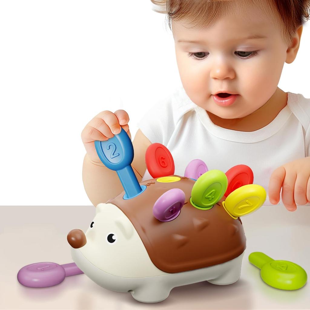 Сенсорные игрушки-ежики для малышей, Монтессори, игрушки для развития мелкой моторики, развивающие сенсорные дорожные игрушки для детей 1, 2, 3, 4 лет