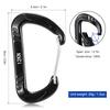 4pcs 12KN Wiregate Carabiner Snag Free Carabiner Steel Spring Clip