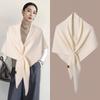 Solid Color Triangle Scarf Soft Sweater Shawl Cape Casual Knitted Shawl