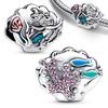 925 Silver   Charm Bracelet Ocean Clownfish Octopus Crab Pendant Mermaid Beads DIY Gifts