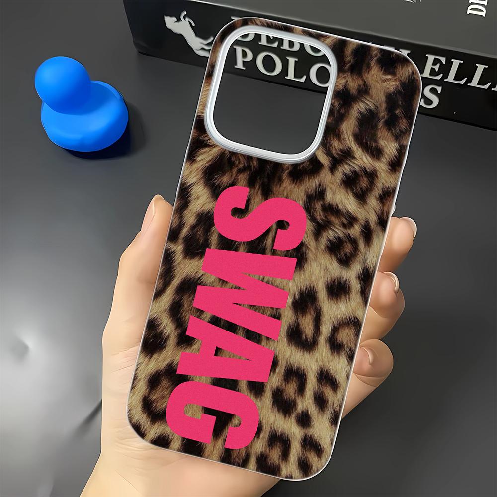 SWAG Добавьте чехол для телефона с леопардовым принтом для IPhone 17 Чехол IPhone 16 Pro Max 11 15 14 12 17 Pro Max 7 8 Plus Air Силиконовый Мягкий Чехол