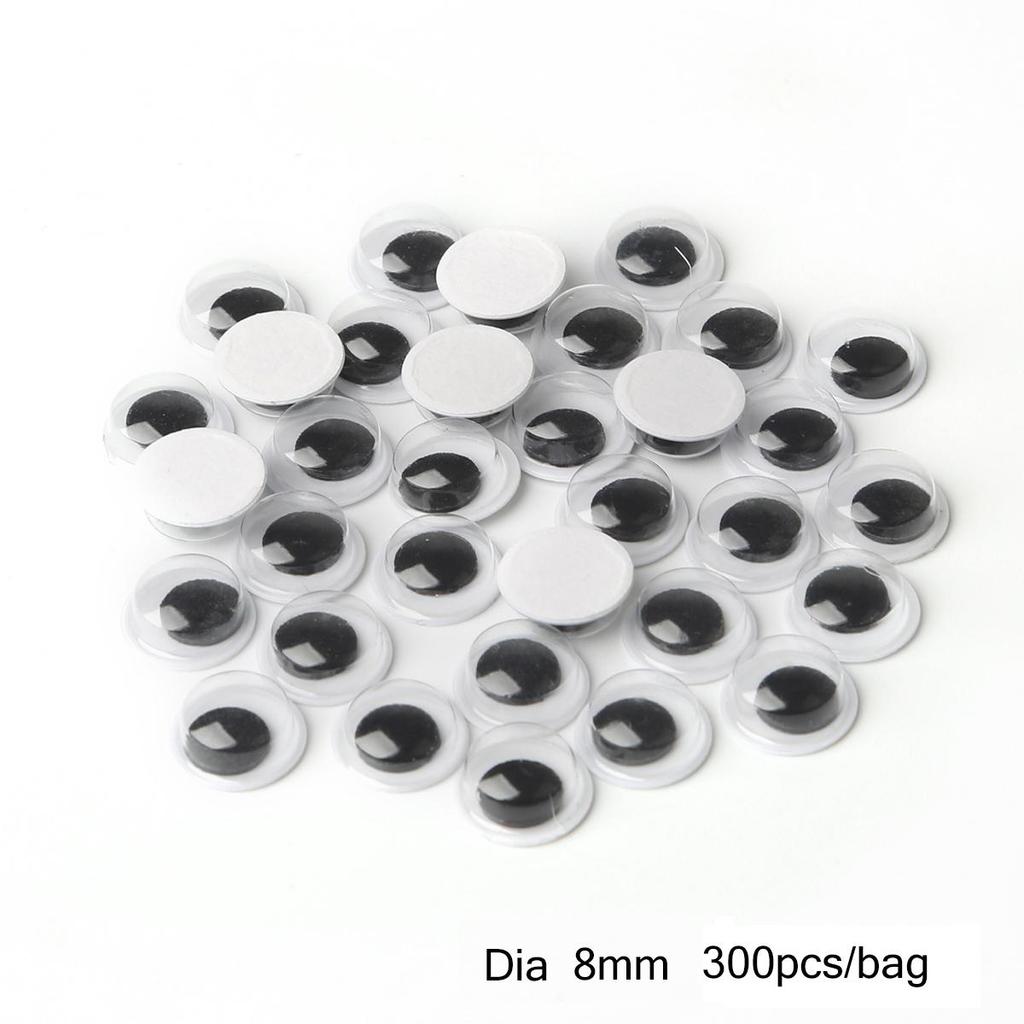 5-24 мм, черно-белые глаза, самоклеящиеся детские куклы ручной работы, аксессуары для игрушек, декор для шитья, принадлежности для рукоделия, скрапбукинга