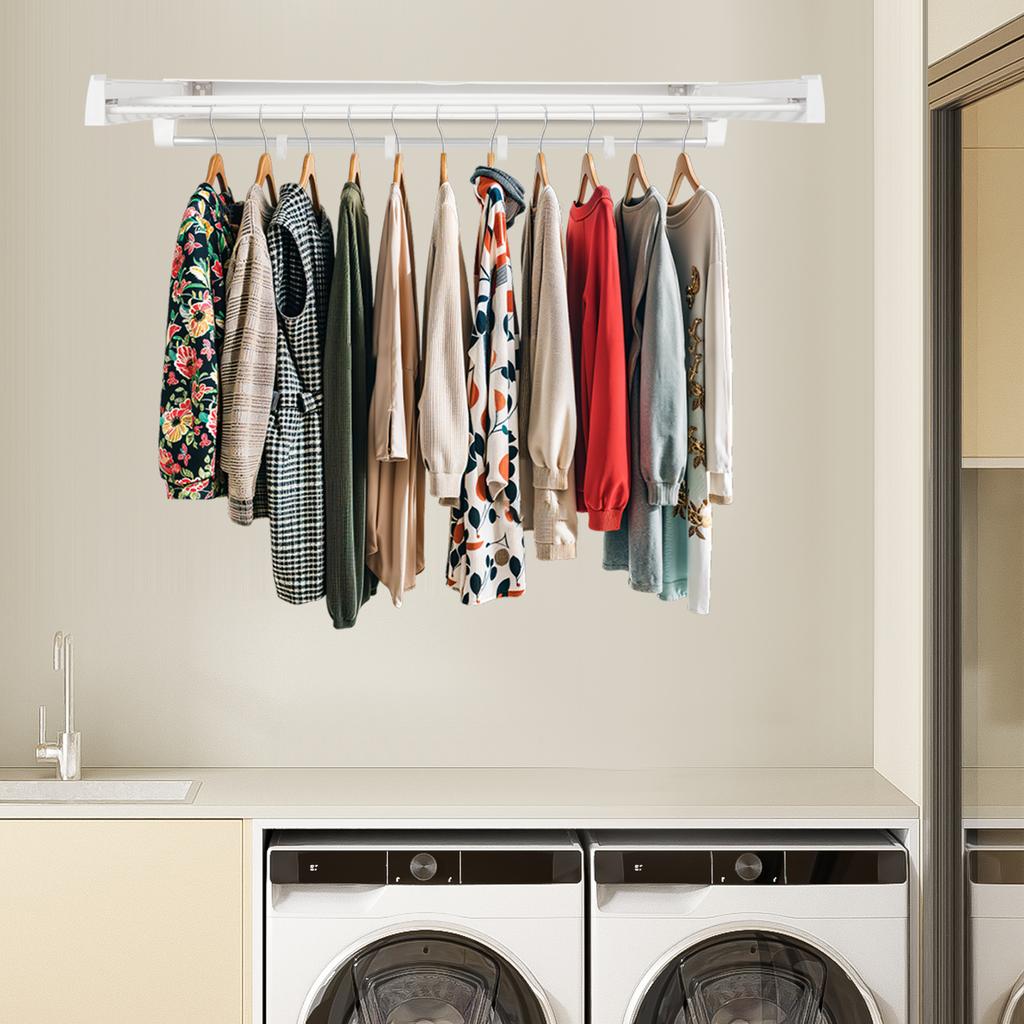 Выдвижная сушилка для одежды, настенная масштабируемая вешалка, складная сушилка, стойка для ванной комнаты, вешалка для одежды