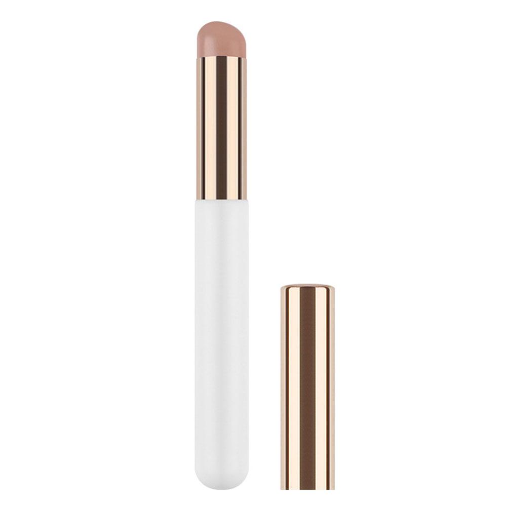 Silicone Lip Brush With Lid Round Head Makeup Brush Mini Concealer Lipstick Makeup Tool Applica C9P5
