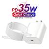 35 Вт PD кабель USB-C для быстрой зарядки iPhone 11 12 mini 13 Pro X XR XS Max 14 Plus SE 2020 с вилкой США, быстрое зарядное устройство, кабель 1 м 1,5 м 2 м