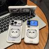 Panda expression bracket is suitable for Apple promax mobile phone case girls high value/transparent cartoon