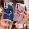 Чехол Bear Metal Liquid для Samsung A04S A03Core A04 Cartoon Trendy Brand 20Ultra Glass & Premium Sense