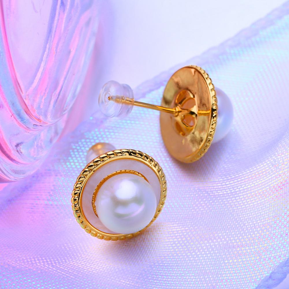 LSOOYH Серьги-гвоздики из натурального пресноводного жемчуга, модные серьги для женщин