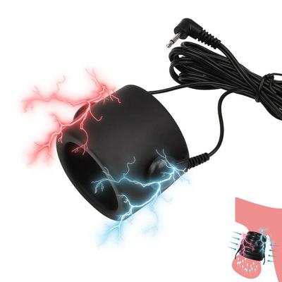 Мужской силиконовый электрошоковый фиксатор мошонки и кольцо для пениса для усиленной стимуляции