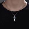 New Mens Meteor Pendant Cross Necklace for Men and Women Japanese and Korean Blue Star Shaped Domineering Pendant