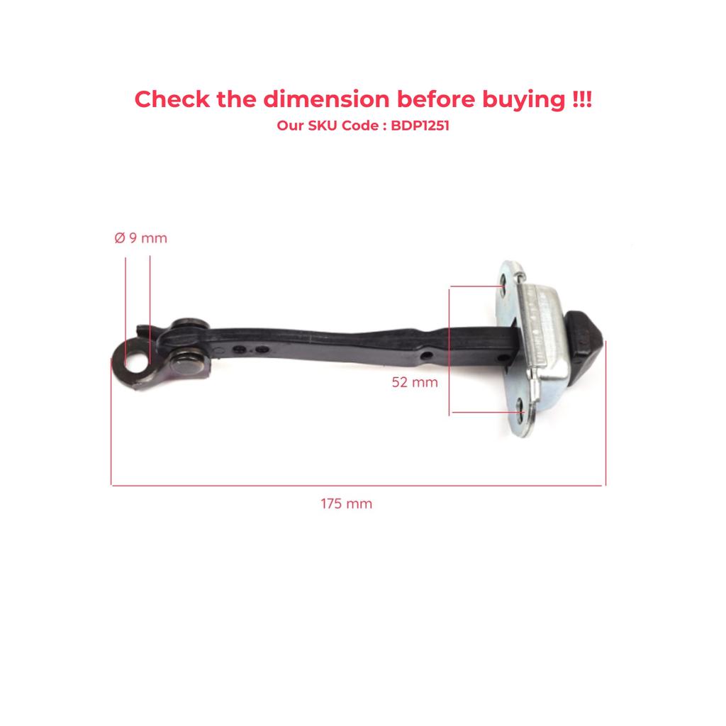 BDP1251 Rear Door Hinge Stop Check Strap Limiter 824306058R for Renault Megane MK4 2015-On 4/5 Door