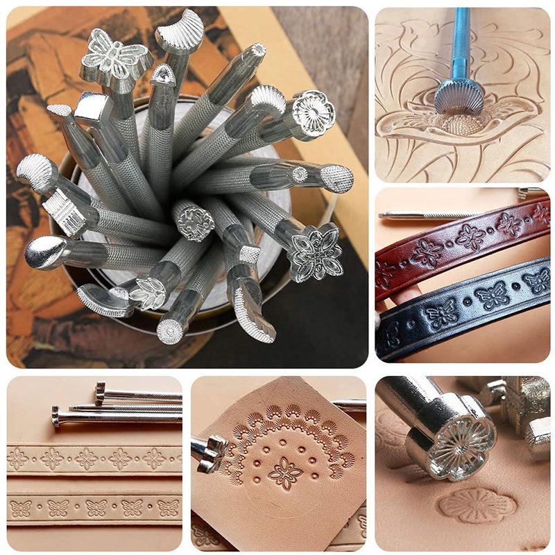 20-Piece DIY Leather Carving and Stamping Tool Set