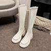 Summer and Autumn Footwear Soft Leather Mesh Boots Thin Women's Breathable Hollow High-heeled Cold Boots High Heels But Not Knee-high.
