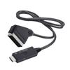 1Set -Compatible Input To Scart Output Plug And Play For VHS VCR DVD HD -Compatible To Scart Audio Video Converter Cable