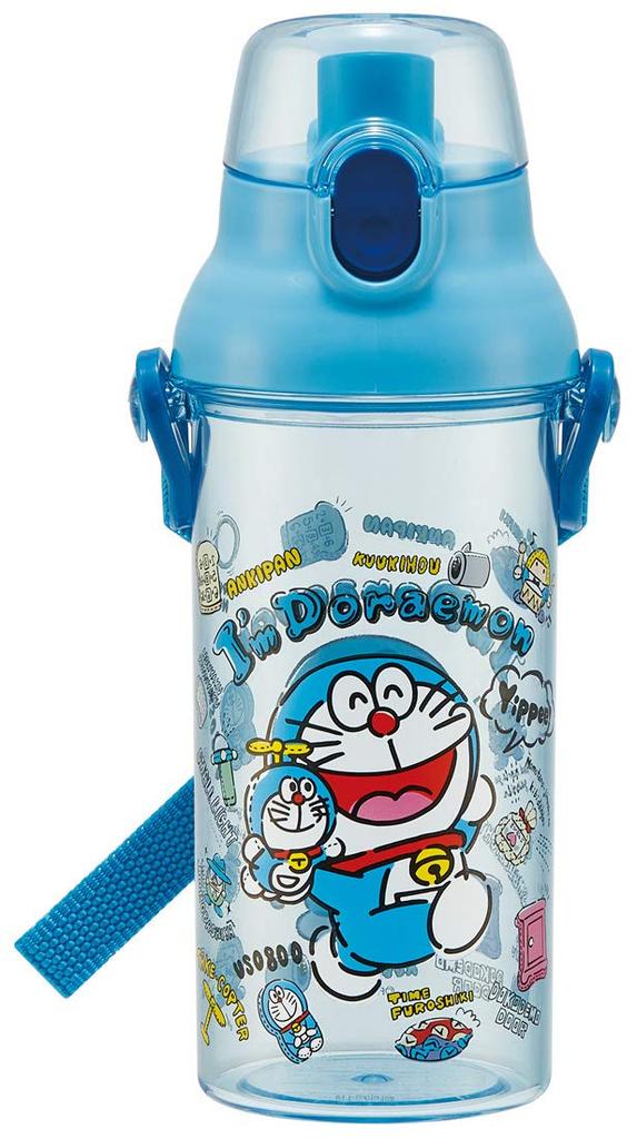 Бутылка для воды Skater, прозрачная бутылка 480 мл, мягкая игрушка Doraemon Sanrio PSB5TR, детская