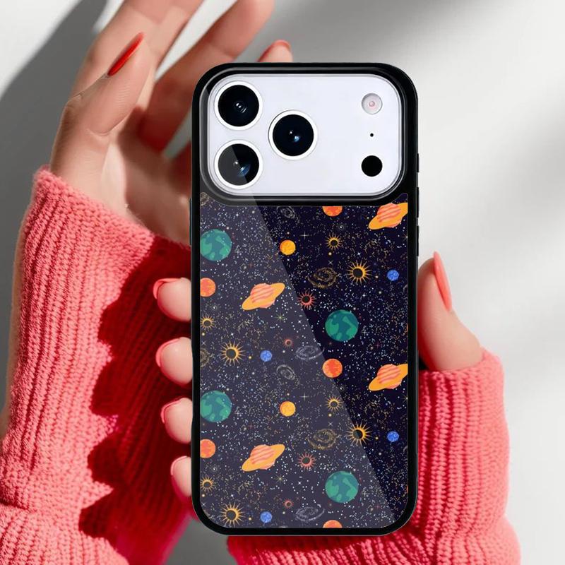 Эстетичный чехол Планета для iPhone 17 16 15 14 13 Pro Max Задняя крышка для 12 11 Pro Coque