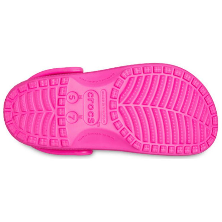 Crocs Классические клоги Простая мода Классическая удобная обувь унисекс Ярко-розовый 10001-6TW